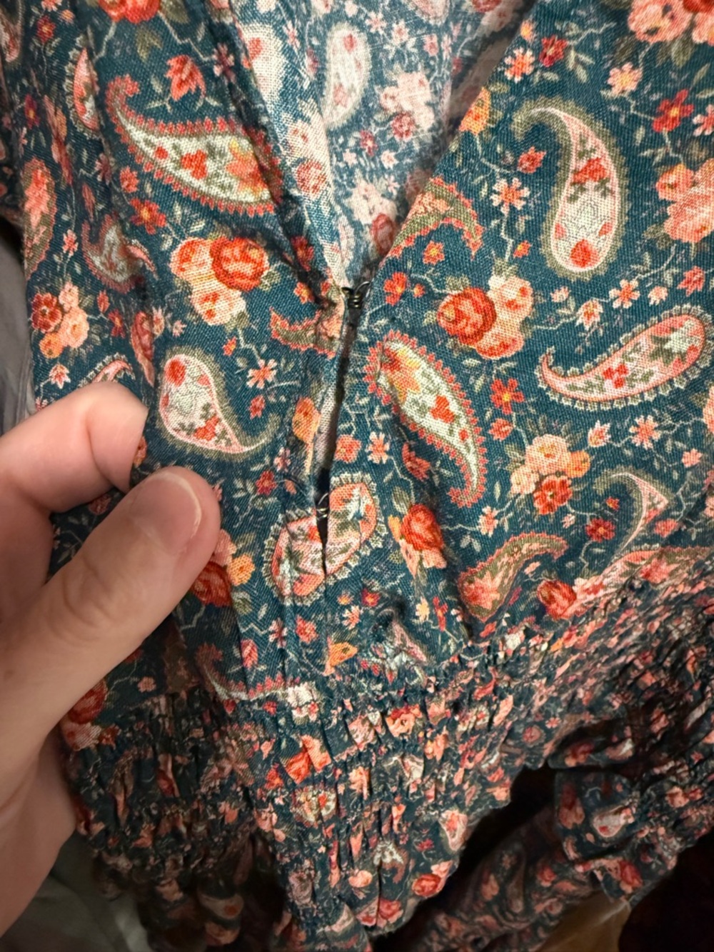 Doen XL Cecily Dress in Teal Canterbury Paisley EUC - Picture 9 of 10